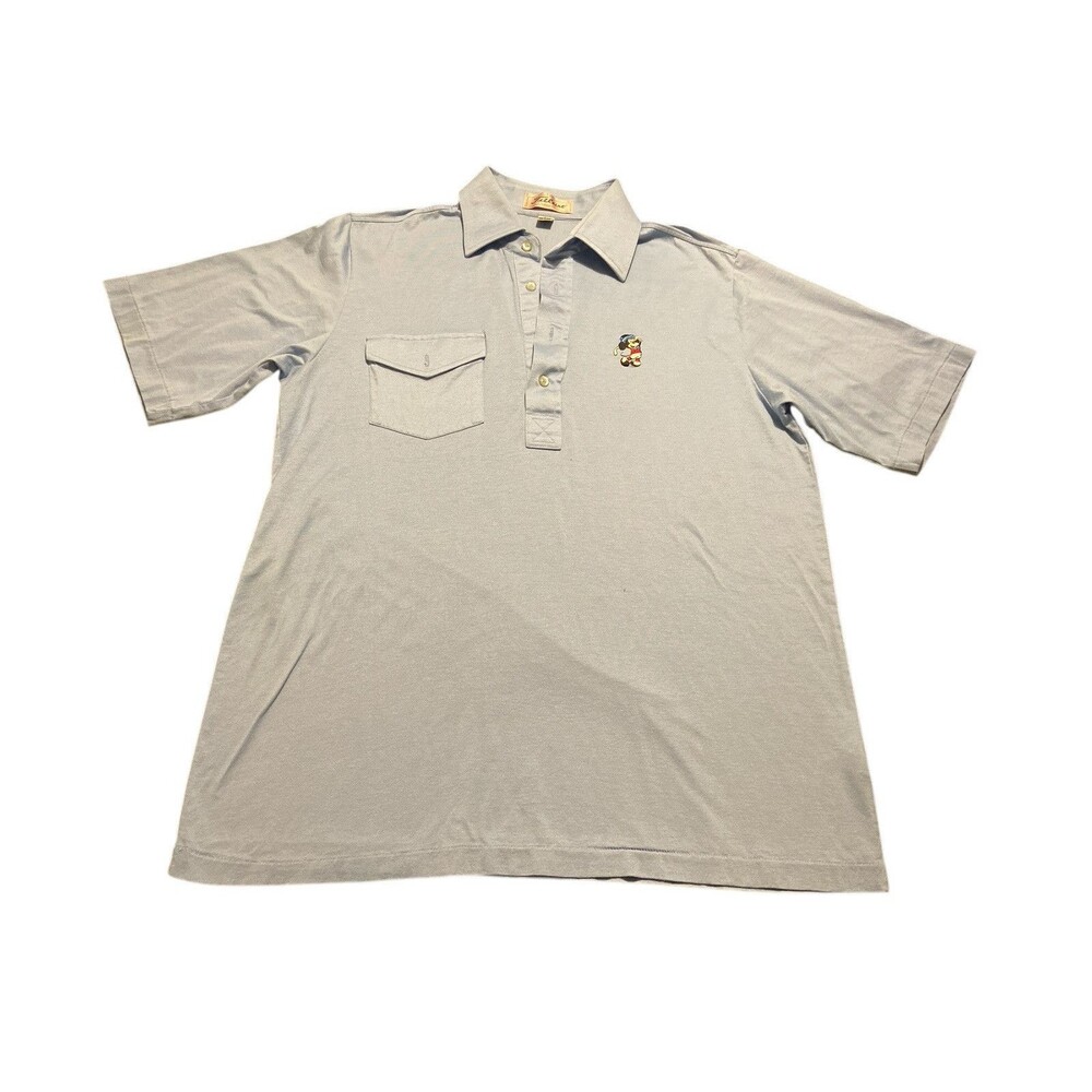 The Titleist Collection Polo Shirt Mens Blue Sz Large Stripe Mickey Mouse - Picture 9 of 10